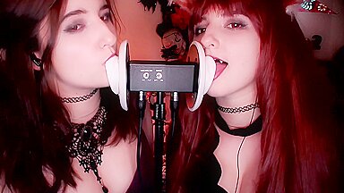 Aftynrose Asmr - Vampire & Werewolf Twin Ear Licking Onlyfans Leaked Video