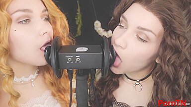 Kittyklaw Asmr - Patreon Asmr Twin Witches - Ear Licking - Mouth Sound Onlyfans Leaked Video